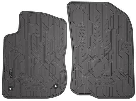FROGUM Nomad Gummimatten Ganzjährig Autofussmatten Vorne Automatten für Peugeot 2008 I 2013-2019, für Peugeot 208 I 2012-2019 | Beständiges Gummi Material | 1,5cm Schutzkante
