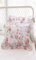 Meaning4 Quadratische Kissenbezüge mit Rüschen, Rosenmuster, 45,7 x 45,7 cm, Vintage-Baumwolle, Landhaus-Kissenbezüge, Reißverschluss, Shabby-Rose, 45,7 x 45,7 cm, 2 Stück