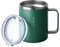 VINSUN Gobelet Isotherme avec Poignée 350ml - Mug Isotherme à Emporter, Acier Inoxydable, Couvercle Transparent, Incassable - Tasse à Café pour Bureau, Camping, Voyage