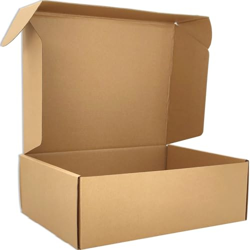 Cenoid Versandkartons Groß 300x200x80 mm Braun Maxibrief Warensendung Karton Versandboxen Verpackungskartons Pakete für Versand (20 Stück)