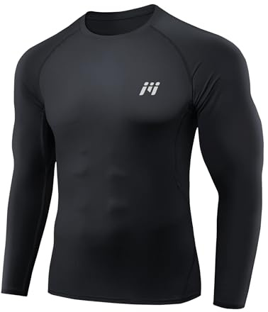 MEETWEE Camiseta Compresión Hombre Manga Corta/Larga Técnica Transpirable para Running, Gym y Ciclismo Capa Base Deportiva