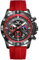 rorios Stilvolle Armbanduhren für Herren Sport Casual Uhren Multifunktionale Analoge Quarz Armbanduhr Chronograph Leuchtende Uhr mit Silikonarmband Rot