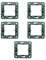 CONFEZIONE DA 5 SUPPORTI A 2 MODULI, PER CASSETTA SCATOLA TONDA 502, PER PLACCA A 2 POSTI, COMPATIBILE CON VIMAR PLANA, SERIE STARLIGHT, SERIE CIVILE, MASCHERINA