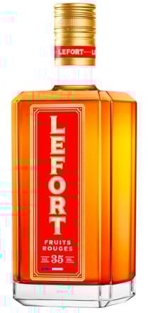 LEFORT - Rouge - Spiritueux À Base d’Eau de Vie, de Whisky LEFORT & d’Arômes Naturels de Cassis Biologique et de Mûre - 35% Alcool - Origine : France - Bouteille 70 cl