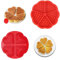 PHMING 2 Pièces Moule Gaufre Four, Forme de Cœur Moule Silicone Gaufres, 4 Cavités et 5 Cavités Moule a Gaufre Silicone, Moules Cuisson Silicone Rouge, pour Faire Gaufres, Gâteaux, Chocolats