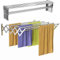 Stendibiancheria Estensibile da Parete,Stendibiancheria da Acciaio Inox per Interni ed Esterni con 7 Barre da 60 cm,Stendibiancheria Estensibile per Balconi e Sopravasca,60x52x18.5cm