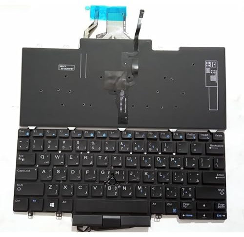 JYJYGDM Piezas de portátil Teclado for Ordenador portátil US/RU/AR for DELL Latitude 5480 E5450 E5470 E7450 E7470 0D19TR PK1313D4B05 PK1313D4B00 SN7230BL retroiluminado(AR Backlit)