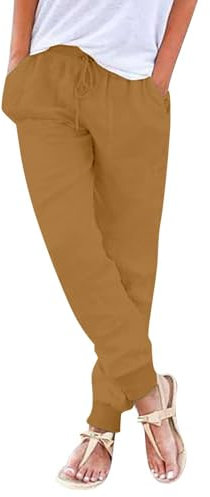Womens Business Pants Flared Jeans for Women Wide Leg Striped Pants for Women Wide Leg Trousers Petite Black Trousers for UK Cotton Baggy Gold XL
