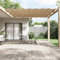 Item-Toldo vertical gris pardo 100 x 420 cm tela Oxford, césped y jardín, vida al aire libre, sombrillas y sombrillas para exteriores