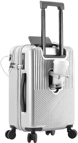 20 Inch Carry On Luggage with USB Port & Cup Holder,Lightweight Cabin Bag