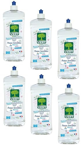 Liquide Vaisselle L'Arbre Vert Peaux Sensibles Biberons 750 ml - Lot de 6 - Vendu Par Lot