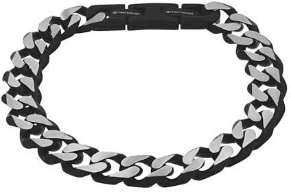 Tom Tailor Armband für Herren, Edelstahl, 20+1,5 cm, Bicolor, Geschenkidee, Armschmuck, Herrenschmuck, 2100635