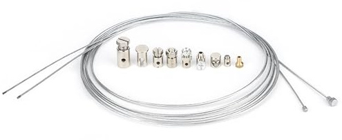 Universal Clutch Throttle Brake Cable Repair Kit, Motorcycle Accessory, 2M Inner Cable with Nipples and Fittings, Emergency Repair Kit for Motorcycles, Durable Steel Construction
