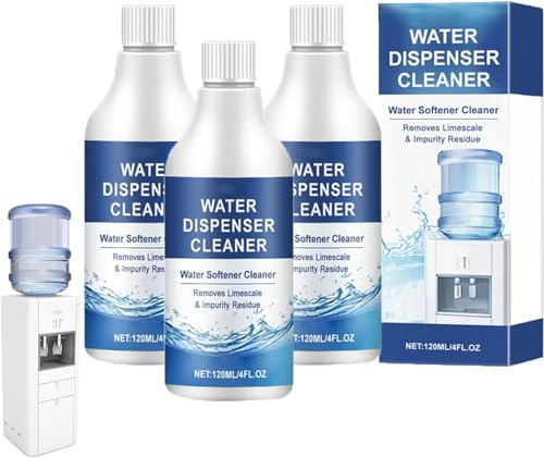 Water Dispenser Cleaner, Multi-Purpose Descaler, Water Cooler Cleaning Limescale Remover, Helps Remove Hard Water and Mineral Buildup, Natural Formula Gentle Cleansing, For Home And Office (3pc)