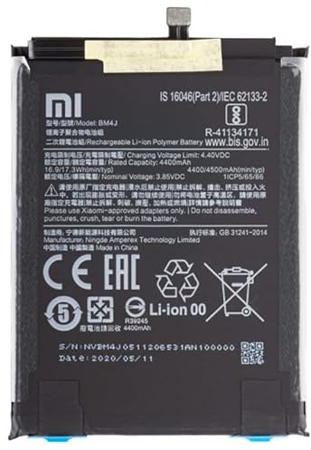 Batteria di ricambio originale per Xiaomi Redmi Note 8 Pro 4500 mAh BM4J con strisce adesive, incluso strumento di montaggio