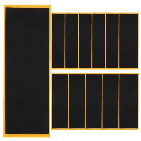 LALADEFIEE 12 Stück Schwarzes Schaumstoff Haftband für Finger Skateboard Rutschfestes Griffband Einfach zu Kleben 12 Stück Fingerboard Zubehör für Besseren Halt