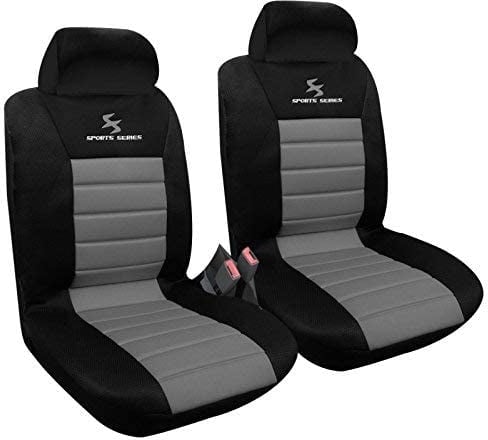 WOLTU 2er Sitzbezüge Auto Einzelsitzbezug universal Größe, Komplettset, grau