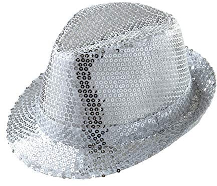 W WIDMANN MILANO Party Fashion - Hut Fedora, Hut mit Pailletten, Kopfbedeckung, Karneval