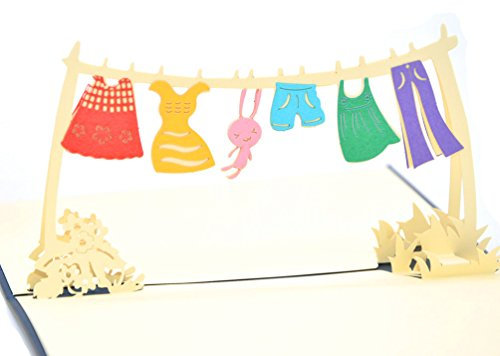 Geburtstagskarte 3D Pop Up Karte zum Geburtstag, handgefertigt, Grußkarte, Karte zum Geburtstag (Erinnerungen an die Kindheit)