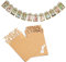 JZK 12 Monate Fotorahmen-Bild Prop Banner Kraftpapier für Babys ersten Jahr 1. Geburtstagsparty-Banner Girlande Baby-Wachstumsrekord für ersten Geburtstag Erstkommunion Babyparty Taufe Dekoration