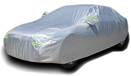 ANFTOP Wasserdicht Autoabdeckung Auto Ganzgarage Autogarage Abdeckung Abdeckplane Autoplane 3XL(490x190x150cm)