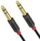 J&D Cable TRS 1/4, Serie Audiowave Chapado en Oro, 6.35mm TRS Macho a Macho, Cable de Audio Estéreo Balanceado, Cable Instrumento Guitarra de 1/4, 0,9 Metros