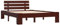 vidaXL Kiefernholz Massiv Bettgestell Holzbett Futonbett Doppelbett Massivholz Bett Bettrahmen Lattenrost Schlafzimmerbett 120x200cm Dunkelbraun