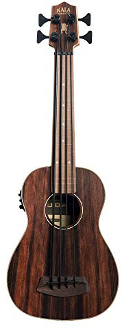 Kala U-Bass Striped Ebony, Fretless, with Deluxe Bag