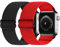 2 Pezzi Cinturino elastico compatibile con Apple Watch 38mm 42mm 40mm 44mm 41mm 45mm, cinturino di ricambio in nylon morbido per iWatch Series 7,6,5,4,3,2,1,SE(nero/rosso, 42/44/45mm)