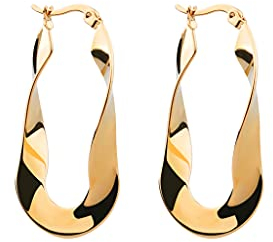 a little something® Ohrringe Grunwald | Damen Ohrhänger mit 18 Karat Vergoldung (Gold & Roségold) | Inklusive nachhaltiger Geschenkverpackung mit FSC®-Zertifikat