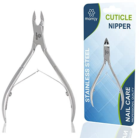 Mamjy Cuticle Cutter, Stainless Steel Nail Cuticle Remover for Dead Skin and Nail Care, Cuticle Nipper and Professional Manicure Tool