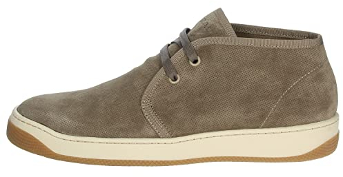 Frau, Desert Boot in Pelle Scamosciata, 29B5, Color Sughero con Profili in Tessuto, Soletta Estraibile in EVA Rivestita Lycra e Suola Flessibile in T.R, Occhiello e Laccio in Tinta, 41, Made in Italy