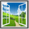 ENERJ Window Style LED Panel Set, 120 X 60 Surface Mounted, Grassland Design