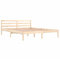 vidaXL Cadre de Lit Cadre à Lattes Lit Double Sommier à Lattes sur Pied Lit Adulte Meuble de Chambre à Coucher 160x200 cm Bois de Pin Massif