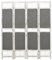 vidaXL Raumteiler 4-TLG. Trennwand Stellwand Paravent Spanische Wand Sichtschutz Umkleide Faltwand Raumtrenner Grau 140x165cm Stoff