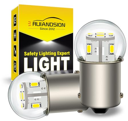 Ruiandsion 2pcs Ampoule LED 1156 12V BA15S 7506 Blanc 3014 12SMD Puces LED Feux arrières LED de recul et de clignotant