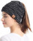 sy soul young Pferdeschwanz Messy Bun Beanie Tail Knit Hole Strickmütze Weiche Brötchen Winter mütze mit zopfloch für Damen(Einheitsgröße,3-Ton-Schwarz)
