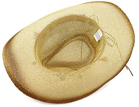 Western Herren Strohhut Outback Cowboyhut Cowboy Damen Baseballmützen Cap Vettel