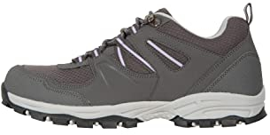 Mountain Warehouse McLeod Womens Walking Shoes - Lightweight, Warm, Durable, Breathable, Mesh Lining, Sturdy Grip, Rubber Outsole - for Spring Summer, Running & Gyming Dark Grey Adult Shoe Size 5
