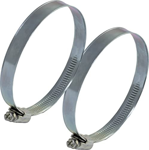 AERZETIX - C63677 - Lot de 2 colliers de serrage à vis tangente 70-90 mm réglable - largeur 12 mm - en acier zingué - couleur argent - raccord voiture jardinage eau tuyau eau souple arrosage