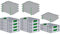 SuperSparSet 10x Eurobox NextGen Color mit Auflagedeckel & Schiebeschnappverschlüsse, HxBxT 12x40x60cm, 23L, Griffe grün geschlossen, Glatter Boden, Eurobehälter Transportbox Transportbehälter
