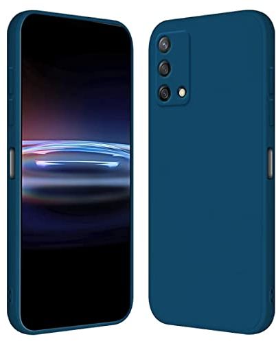 RankOne Funda para OPPO A74 (4G) (6.43 Inches) Carcasa de Silicona de TPU Suave - Azul Zafiro