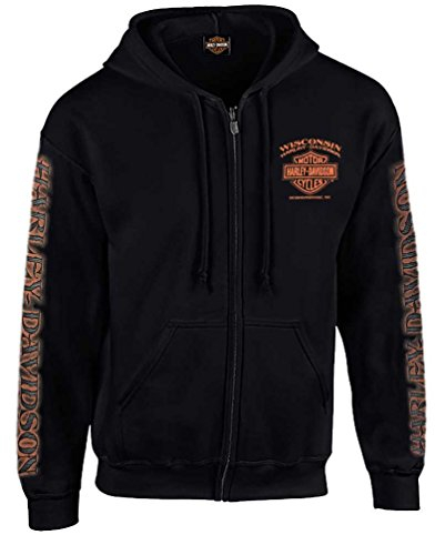 HARLEY-DAVIDSON Sweat à capuche pour homme, Noir , M