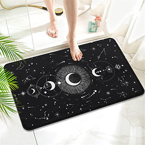 Twyt decor Goth Badezimmerteppich aus Kaschmirimitat, Gummi, rutschfest, saugfähig, weich, für Badewanne, Dusche, Waschbecken (43,2 cm B x 68,6 cm L)