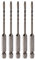 sourcing map 5pcs Titanium Coated Masonry Drill Bit, 3mm Concrete Drill Bits Ceramic Tile Drill Bit with 1/4 Hex Shank for Ceramic Tile Marble Mirror Glass Concrete Brick Plastic Wood