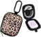 VISOOM Kopfhörer Tasche Case für in Ear Ohrhörer Hülle Schutzhülle stoßfeste Schutztasche Kopfhörer Aufbewahrung Etui Earphone Cover Hardcase kompatibel mit Airpods, Earpods, MP3 Player usw(Leopard)
