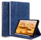 Gexmil for iPad Mini 7.9 Inch Case 2012/2013（5th/4th Generation） with Pencil Holder,Auto Wake/Sleep,Genuine Leather Case with Stand,Oil Wax Blue