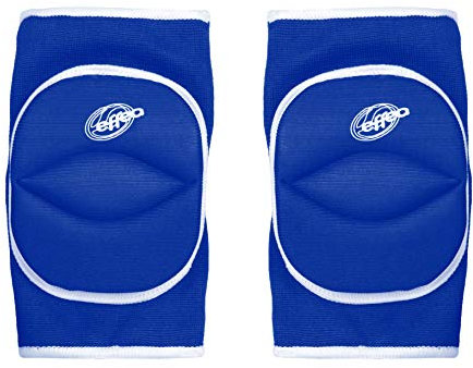 Morale Sport ginocchiera pallavolo con imbottitura snodata e foro posteriore (Small, Azzurro)