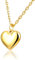 MILAKOO Gold Halskette für Frauen zierlich Herz Medaillon Liebe Charms Ketten Halskette Edelstahl