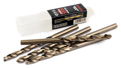 Ferrcan Brocas para metal HSS DIN338 M35 5% cobalto Turbomax para taladrar en acero inoxidable, hierro y otros metales paquete de 5 unidades por medida (5mm)